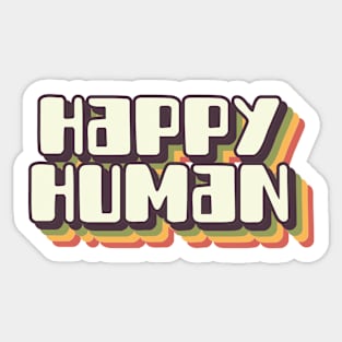 Happy human (brown) Sticker